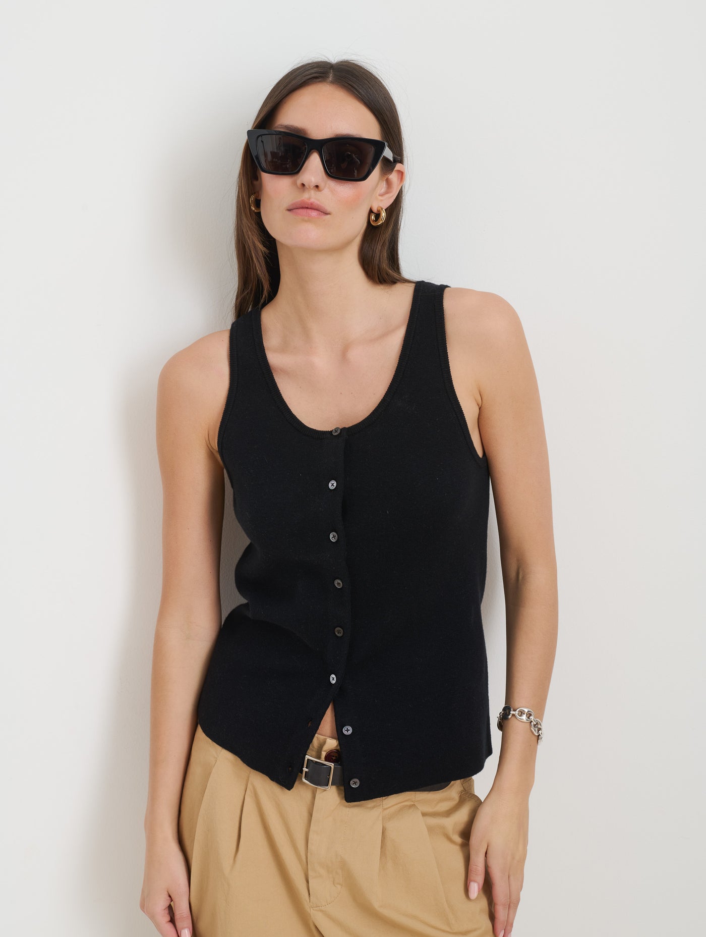 Louisa Vest In Cotton Cashmere