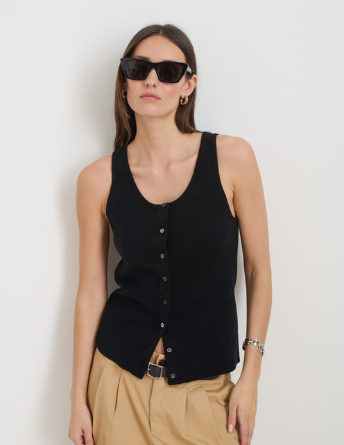 Louisa Vest In Cotton Cashmere