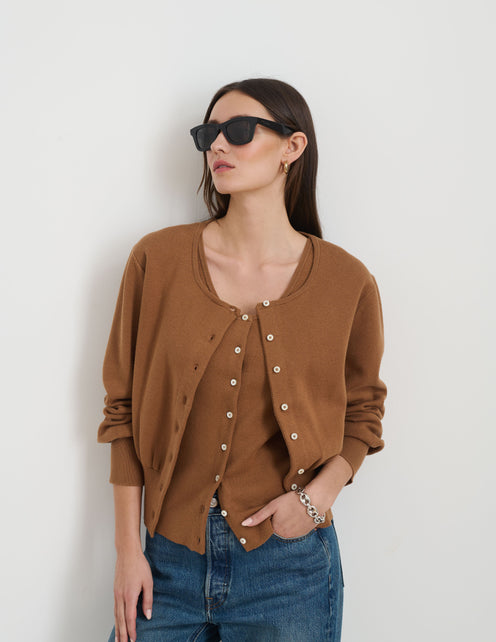 Louisa Cardigan In Cotton Cashmere