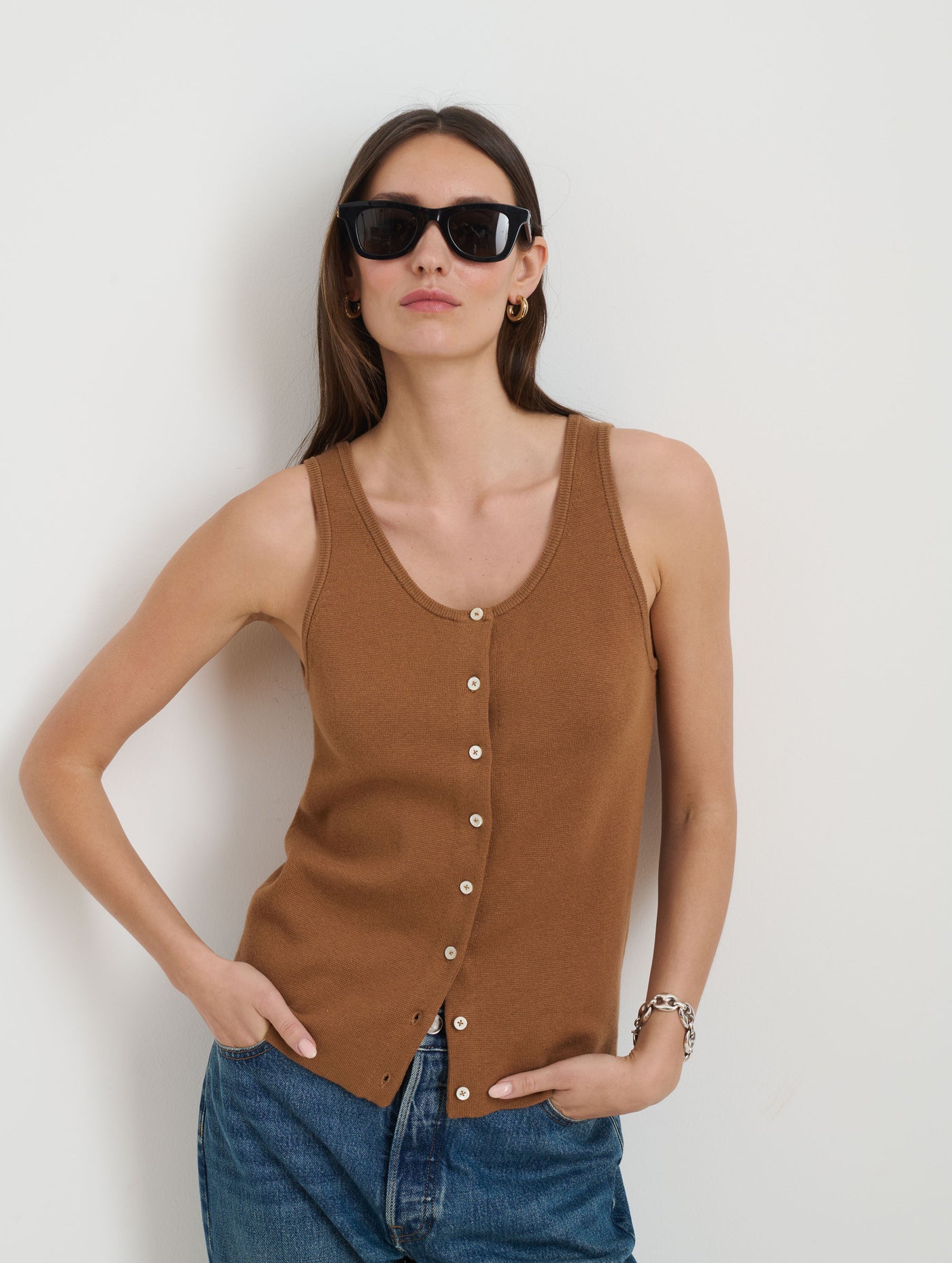 Louisa Vest In Cotton Cashmere