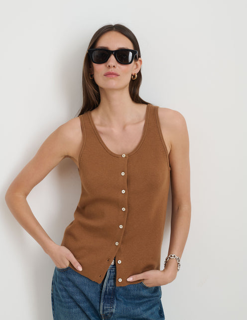 Louisa Vest In Cotton Cashmere