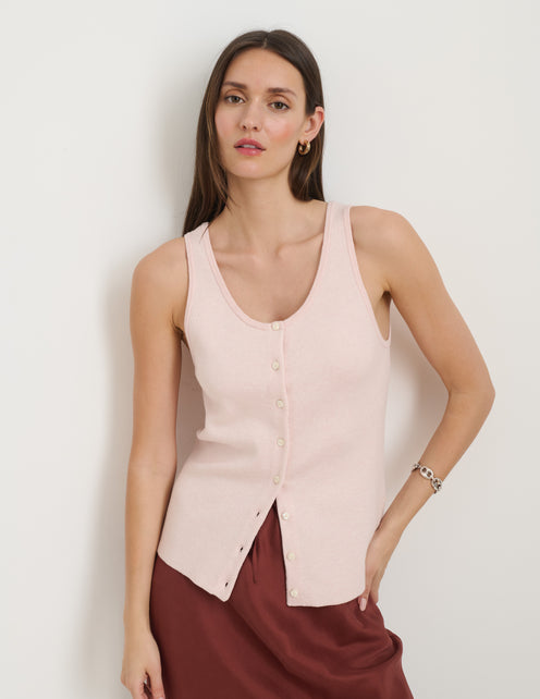 Louisa Vest In Cotton Cashmere