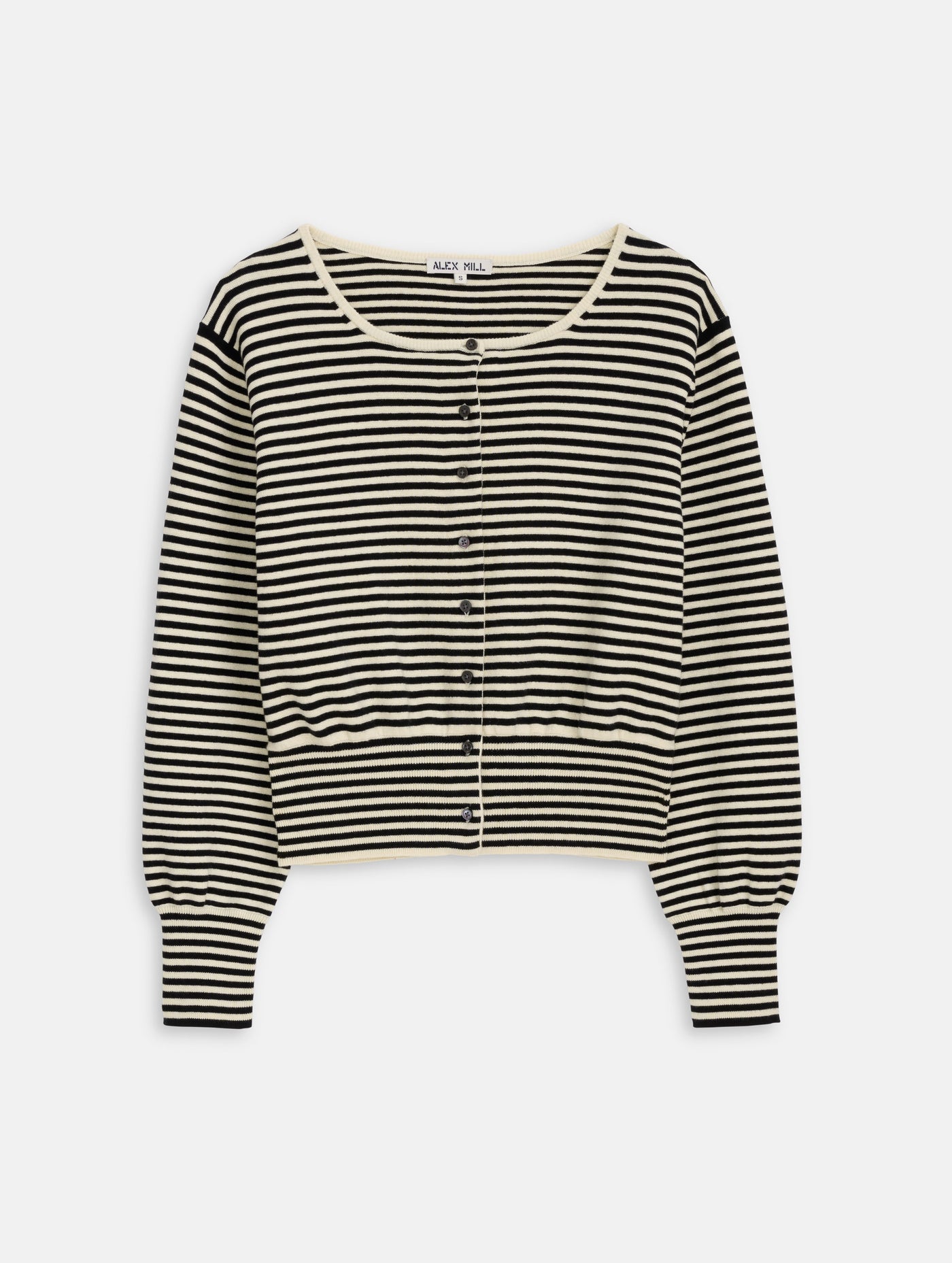 Louisa Striped Cardigan In Cotton Cashmere