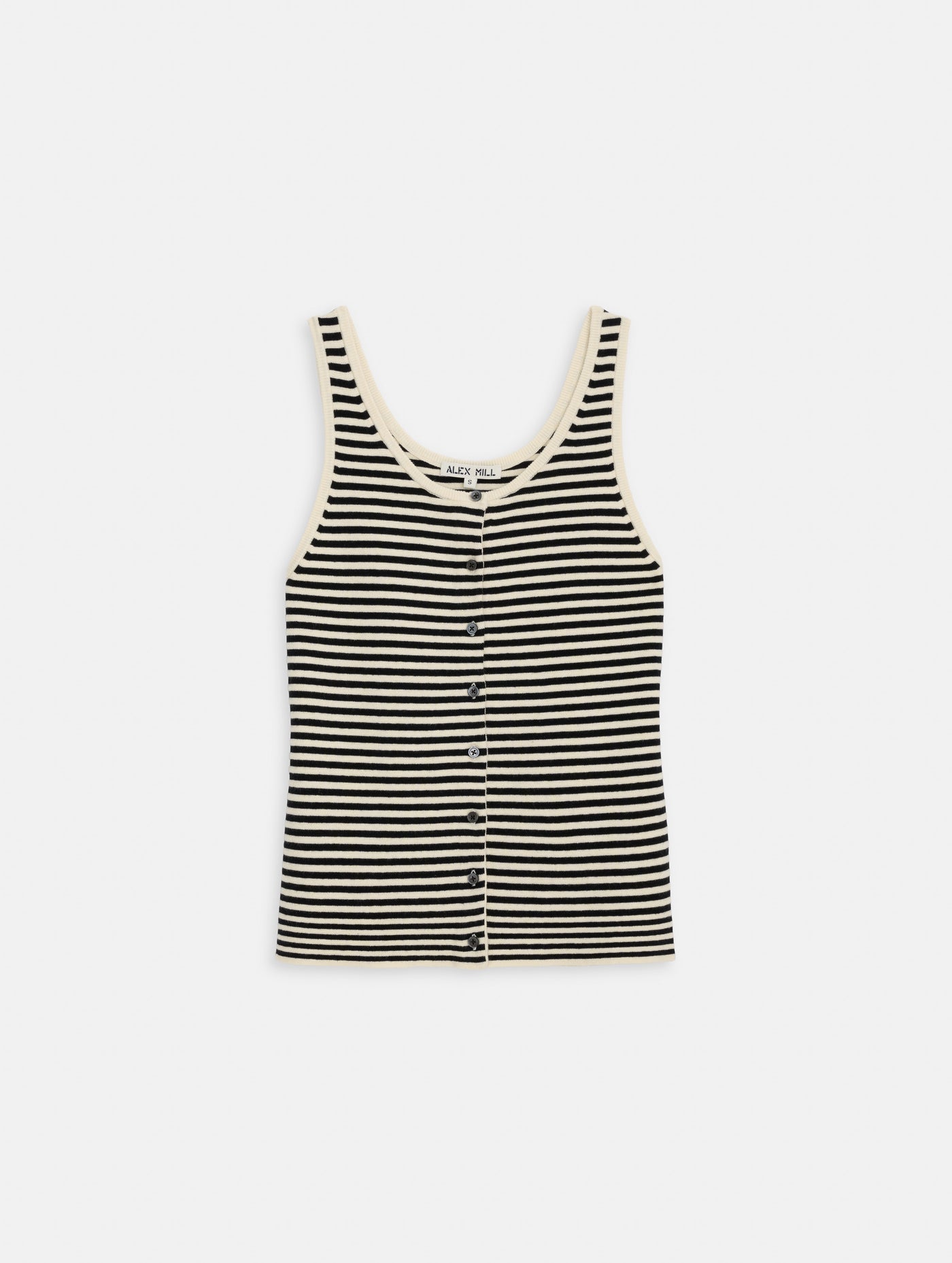 Louisa Striped Vest in Cotton Cashmere