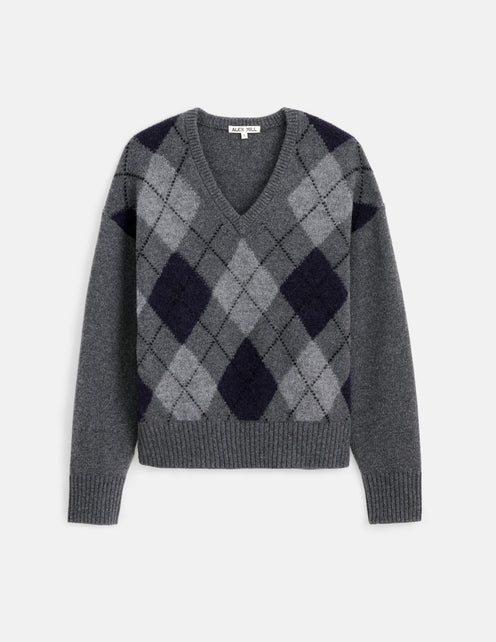 Campbell Argyle V-neck Sweater