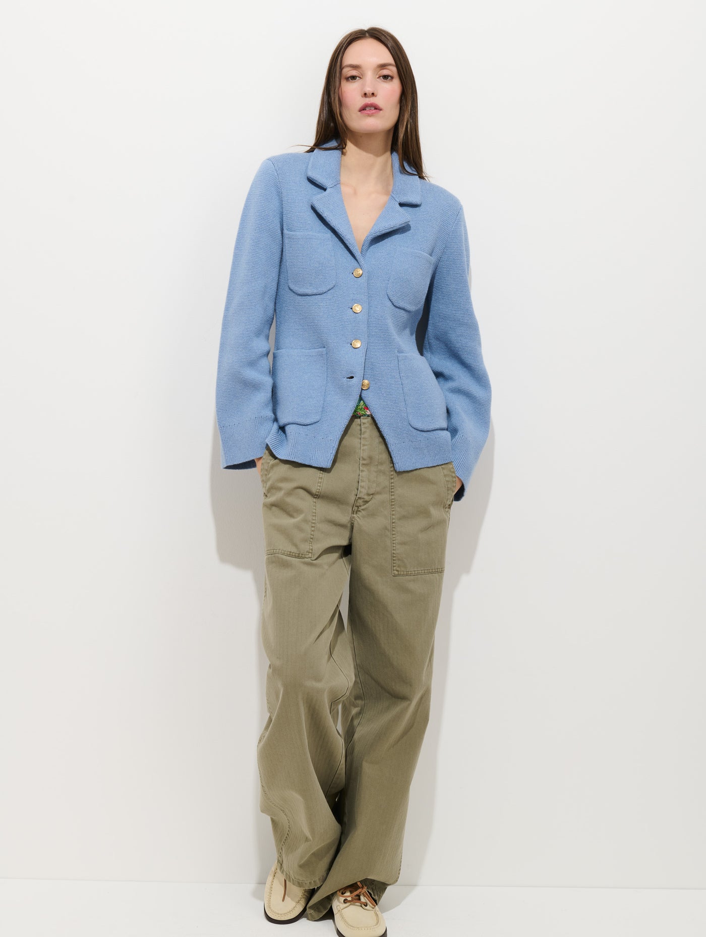 London Sweater Jacket In Cotton Cashmere