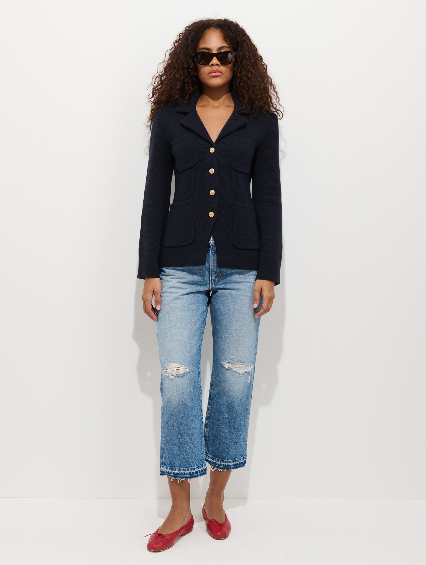 London Sweater Jacket In Cotton Cashmere