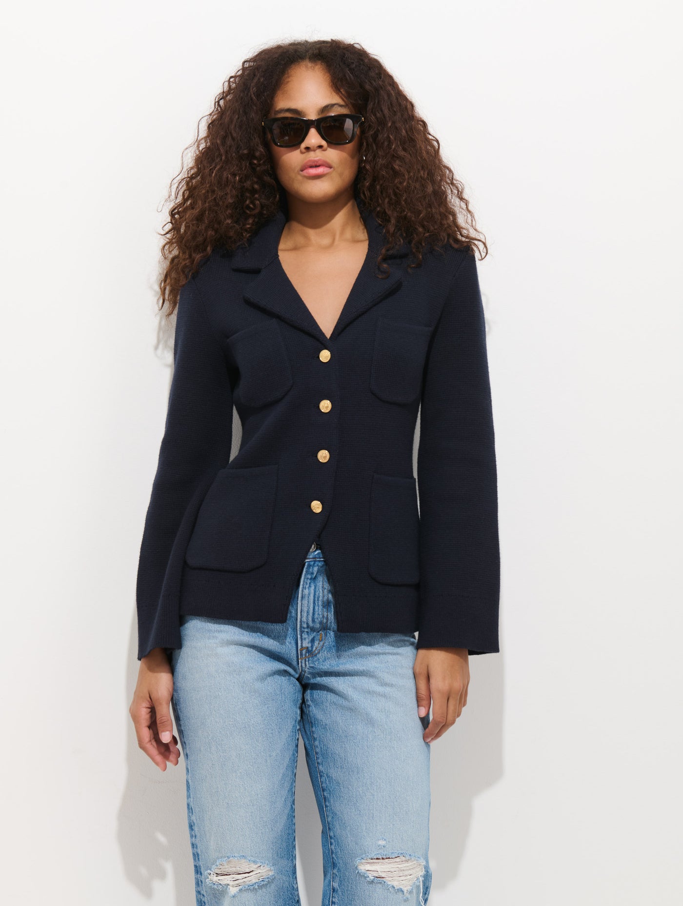 London Sweater Jacket In Cotton Cashmere