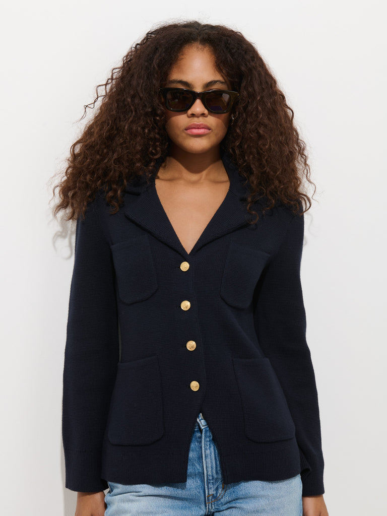 London Sweater Jacket In Cotton Cashmere