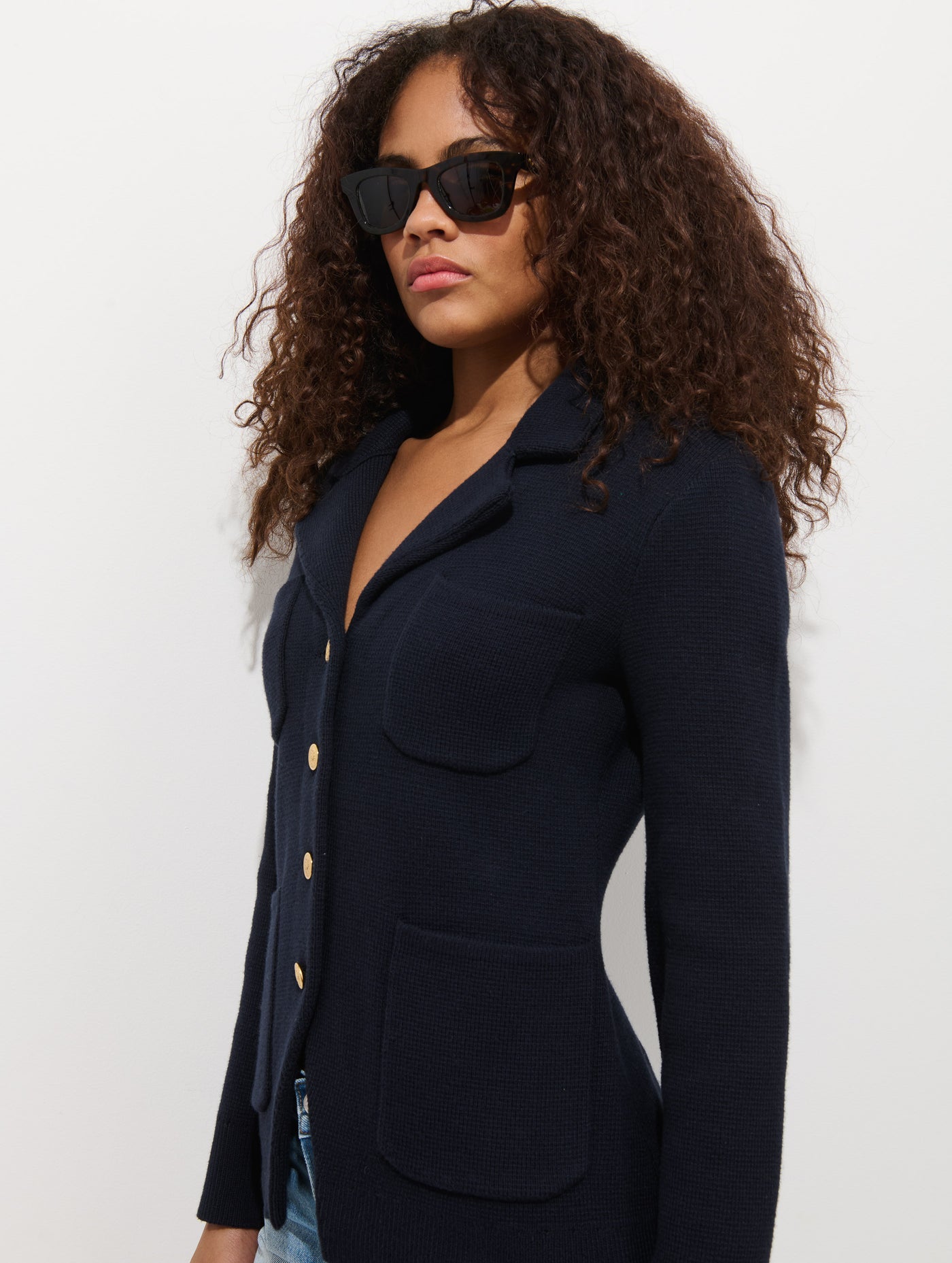 London Sweater Jacket In Cotton Cashmere