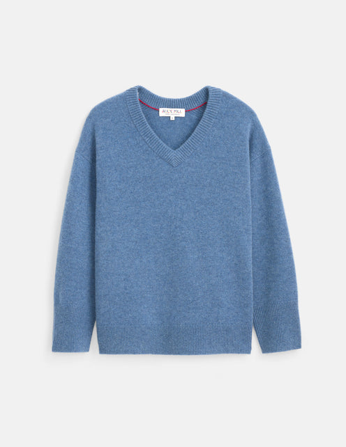 Rowan V-Neck Sweater In Cashmere