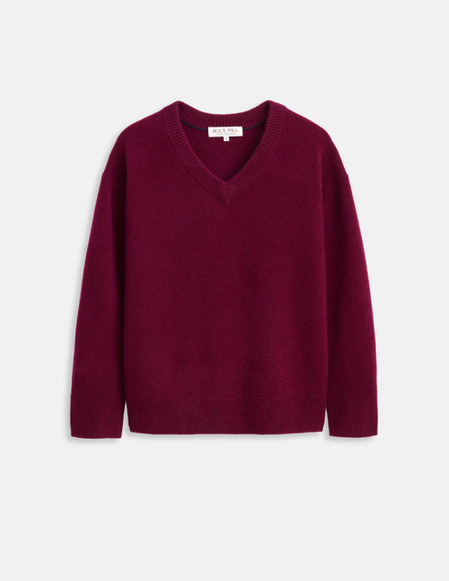 Rowan V-Neck Sweater In Cashmere