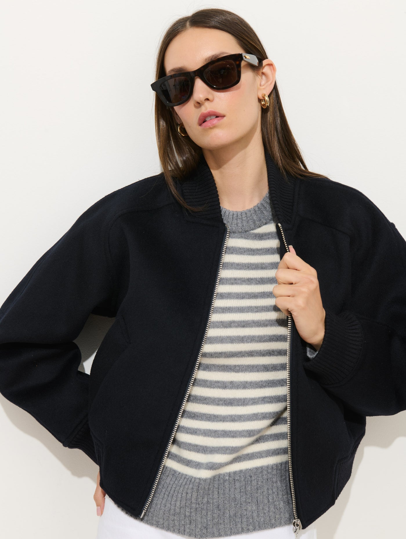 Bowery Street Jacket In Double Face Wool