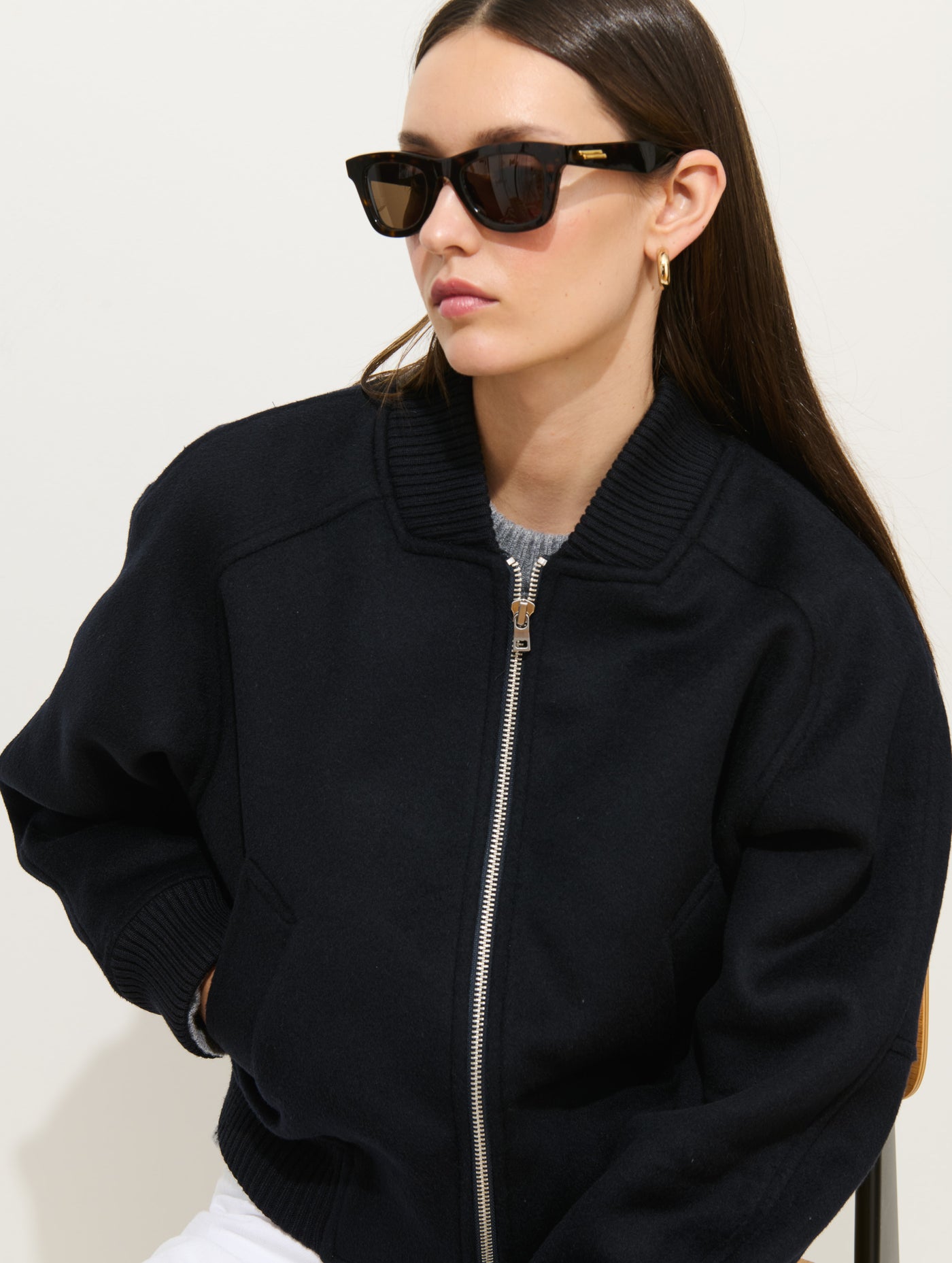 Bowery Street Jacket In Double Face Wool