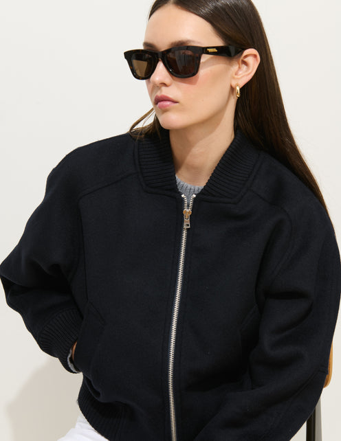 Bowery Street Jacket In Double Face Wool