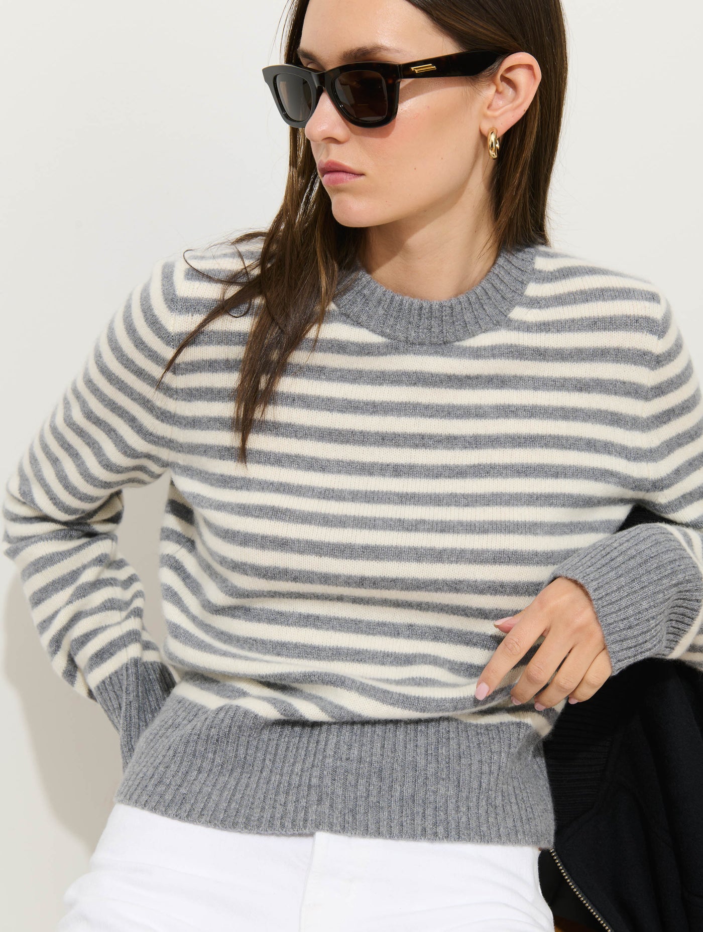 Marais Sweater In Striped Cashmere