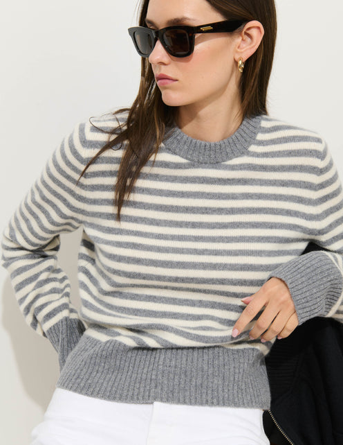 Marais Sweater In Striped Cashmere