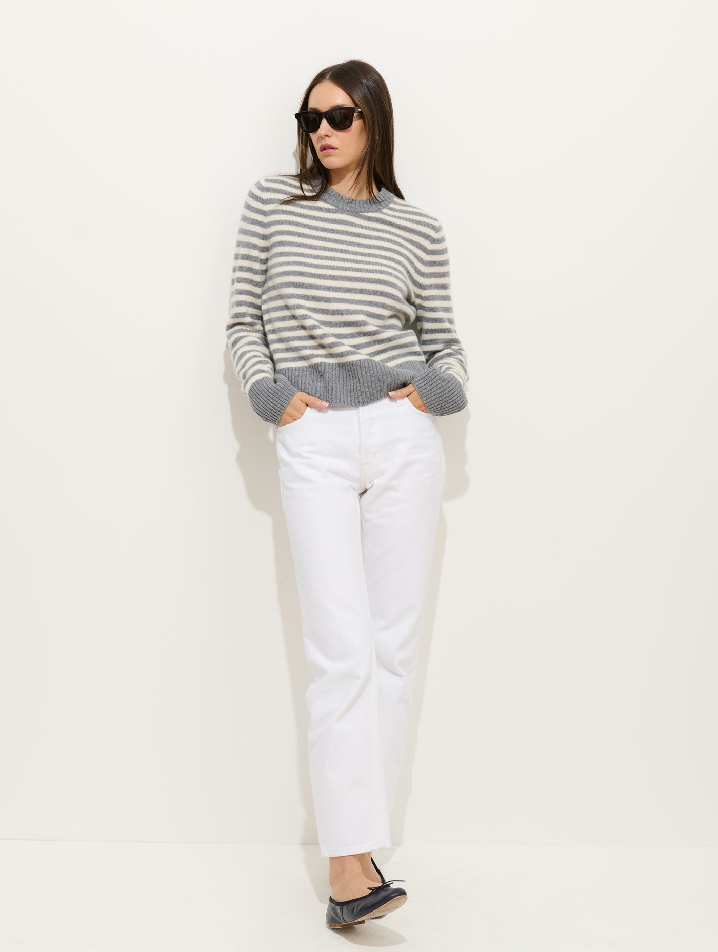 Marais Sweater In Striped Cashmere