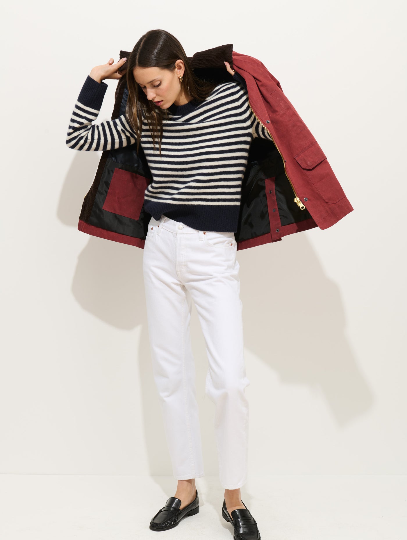 Marais Sweater In Striped Cashmere