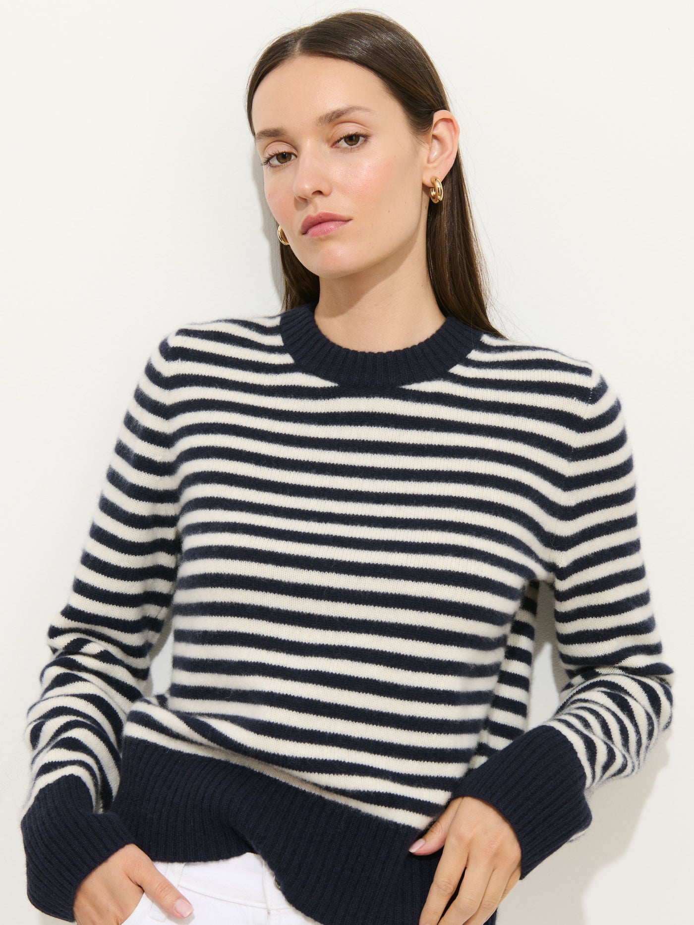 Marais Striped Sweater in Washed Cashmere