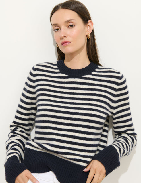 Marais Sweater In Striped Cashmere