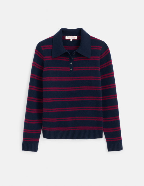 Alice Polo In Cashmere Stripe