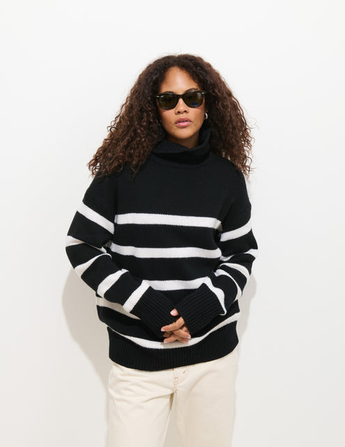 Nottinghill Striped Turtleneck Sweater