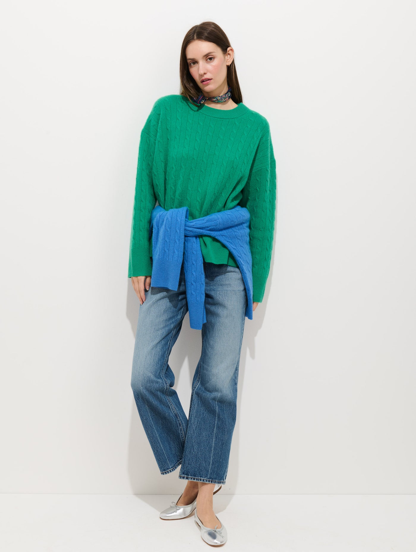 Charlie Cable Sweater In Cashmere