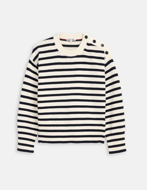 Normandy Striped Sweater In Cotton