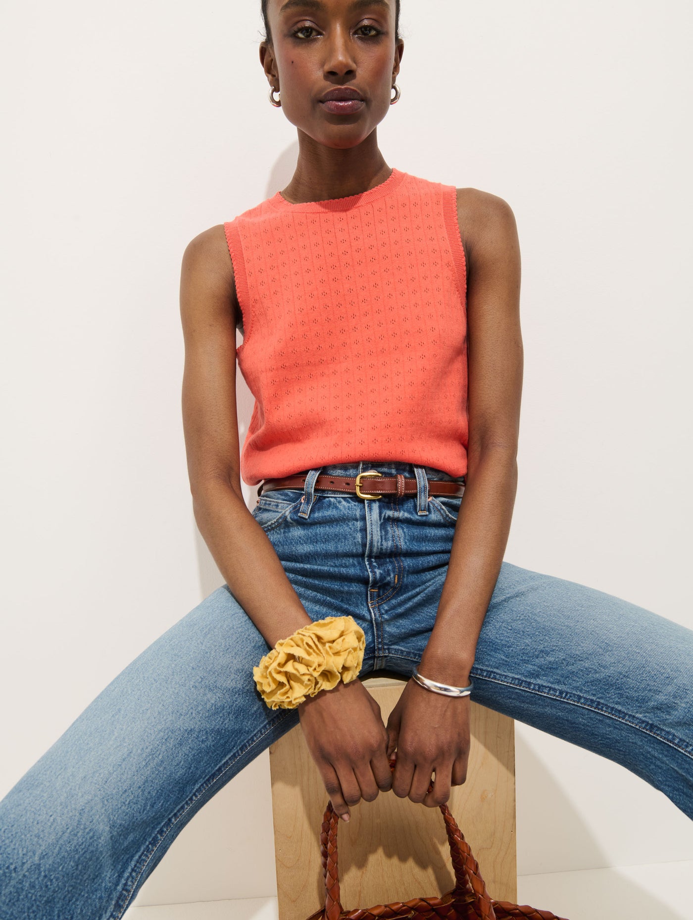 Odette Sweater Tank In Cotton Cashmere
