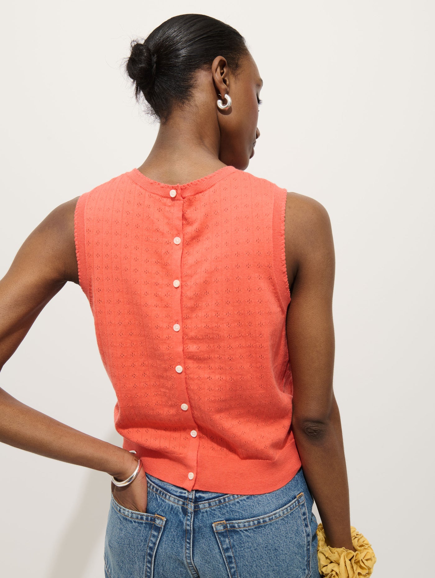 Odette Sweater Tank In Cotton Cashmere