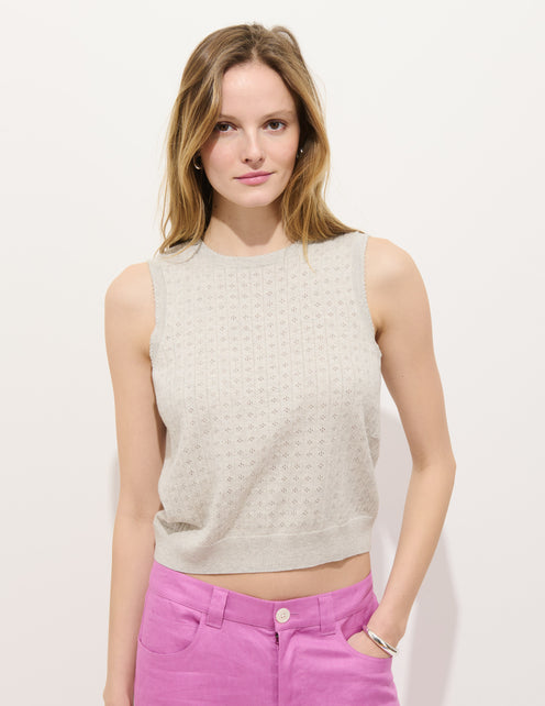 Odette Sweater Tank In Cotton Cashmere
