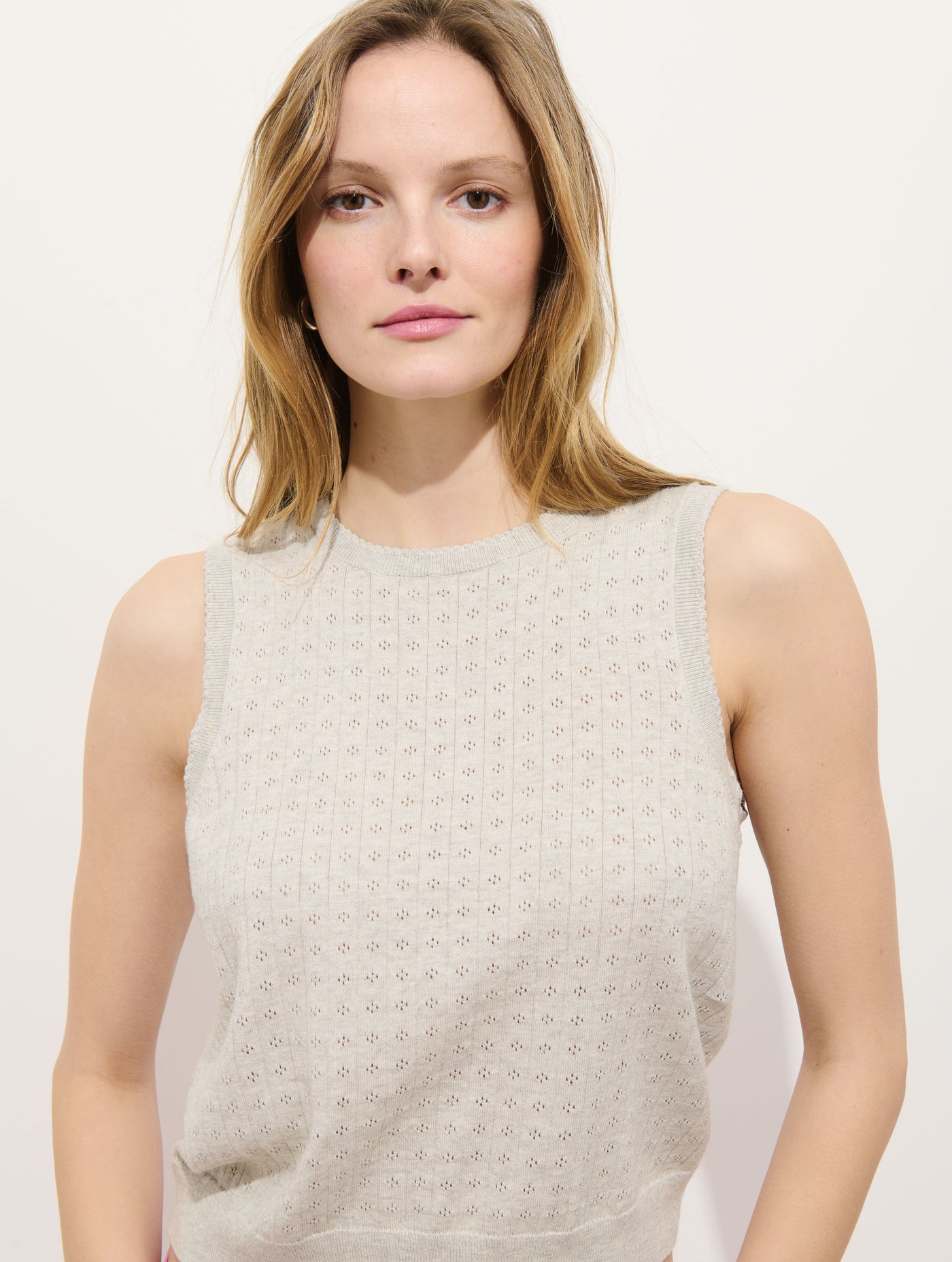 Odette Sweater Tank In Cotton Cashmere