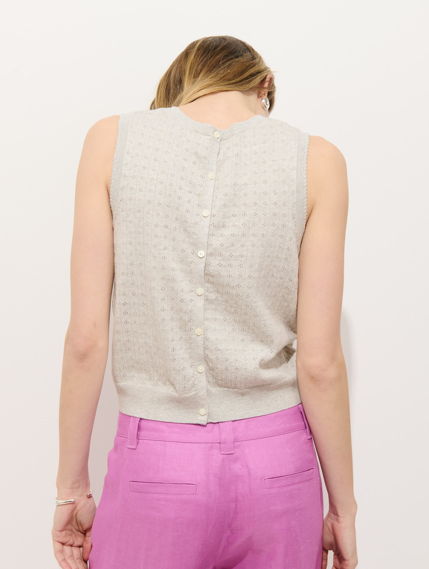 Odette Sweater Tank In Cotton Cashmere