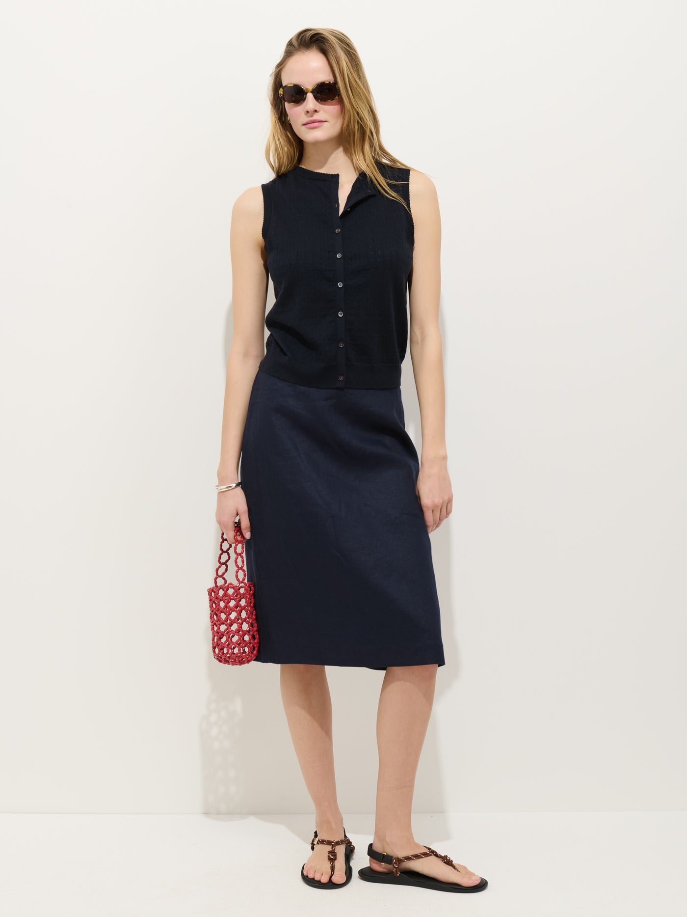 Odette Sweater Tank In Cotton Cashmere