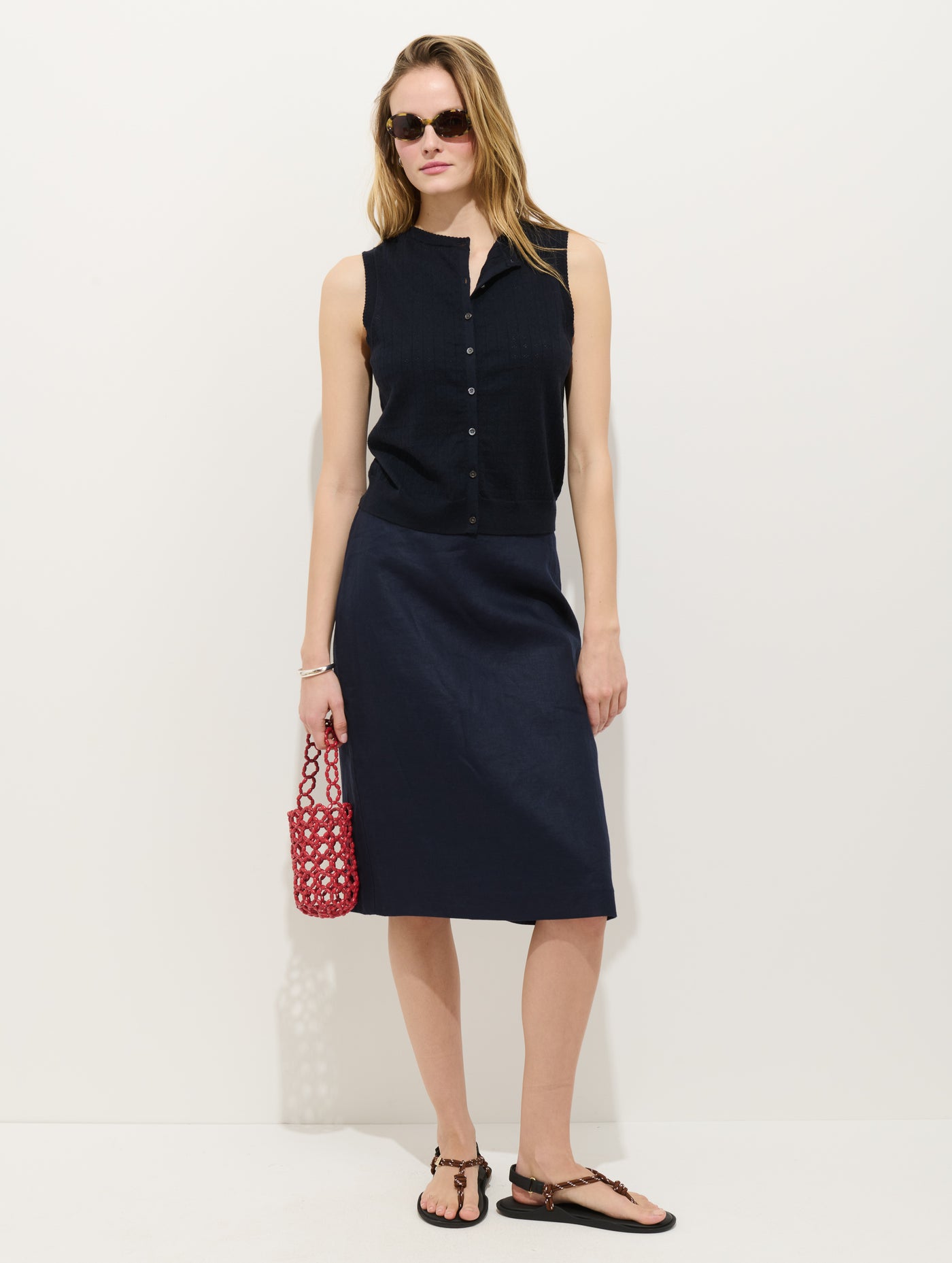 Odette Sweater Tank In Cotton Cashmere