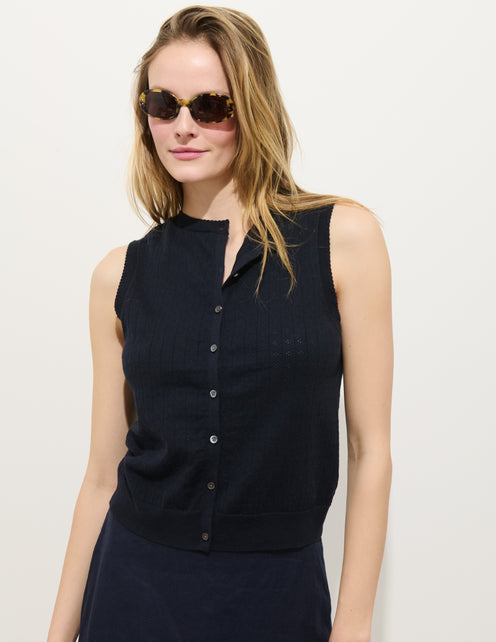 Odette Sweater Tank In Cotton Cashmere