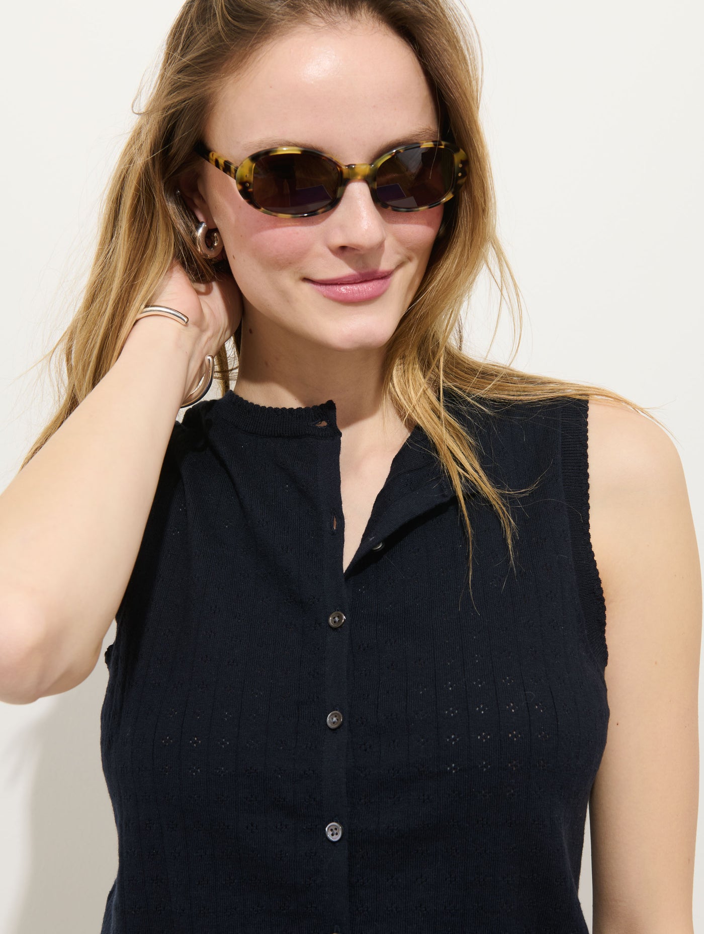 Odette Sweater Tank In Cotton Cashmere