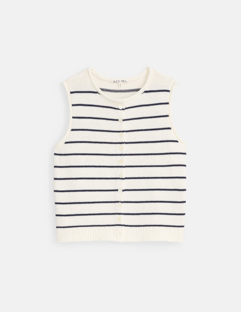 Taylor Striped Vest in Cotton