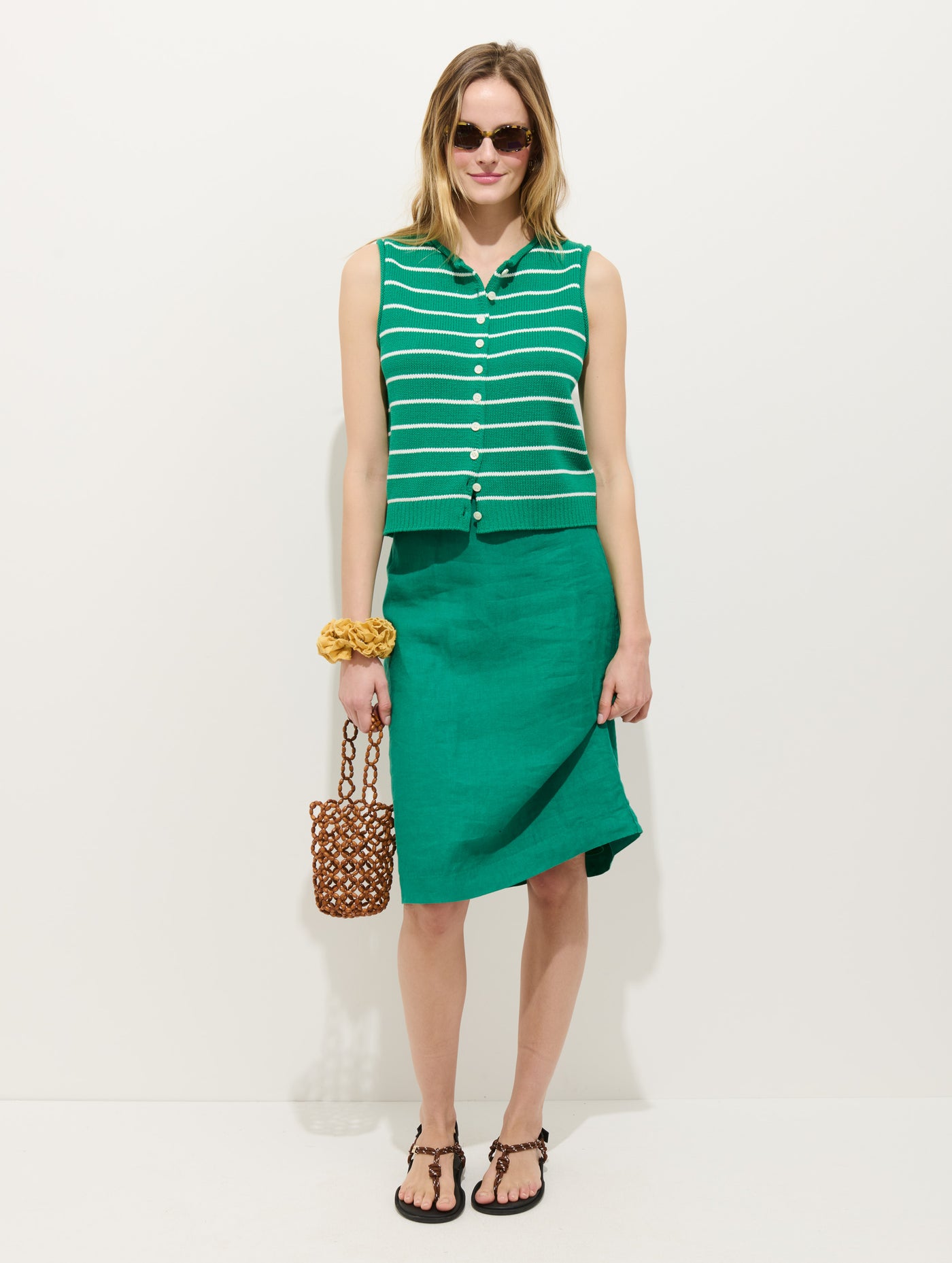 Taylor Striped Vest in Cotton