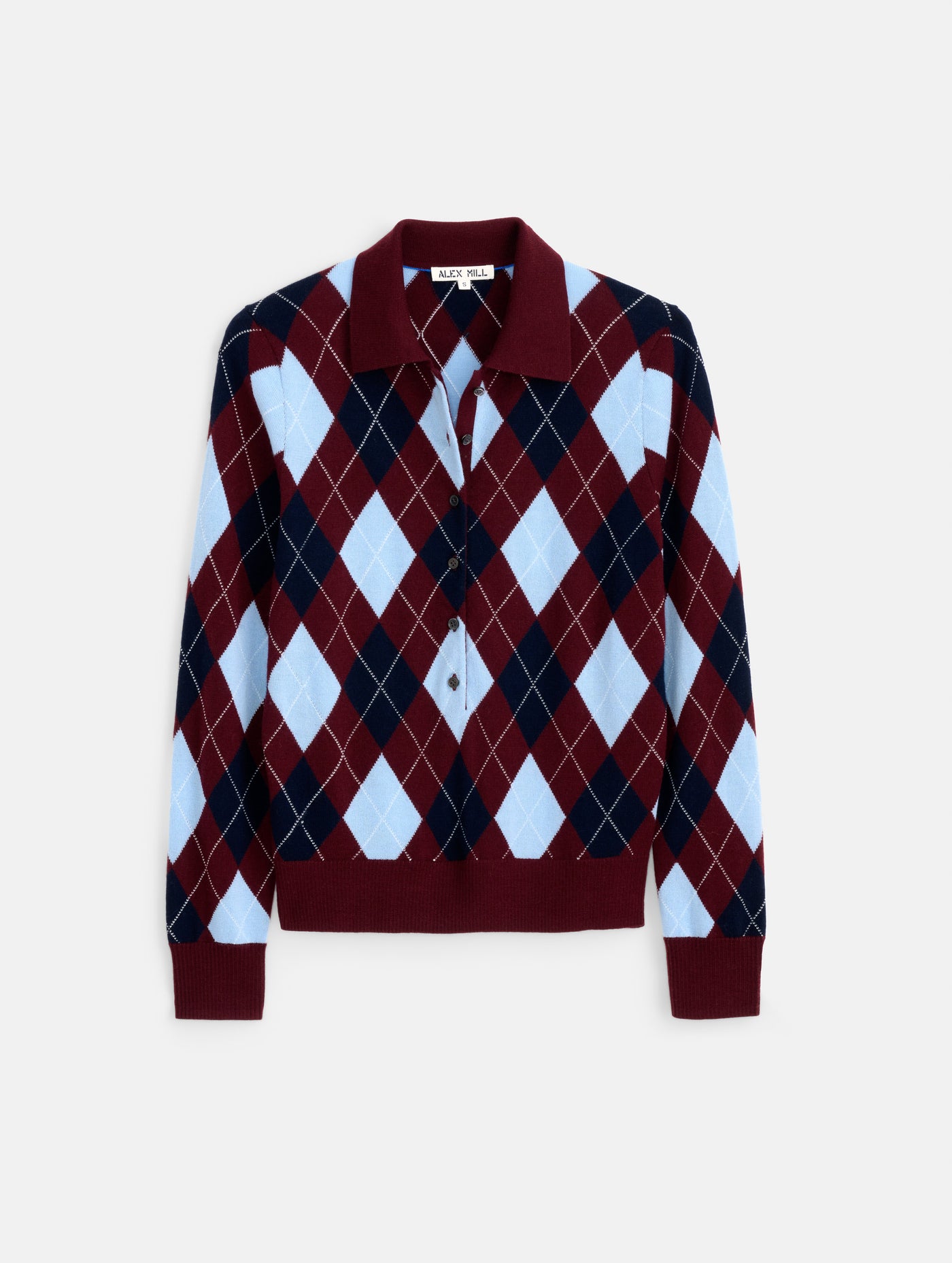 Lillian Polo in Argyle Merino Wool