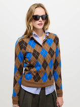 Lillian Polo in Argyle Merino Wool