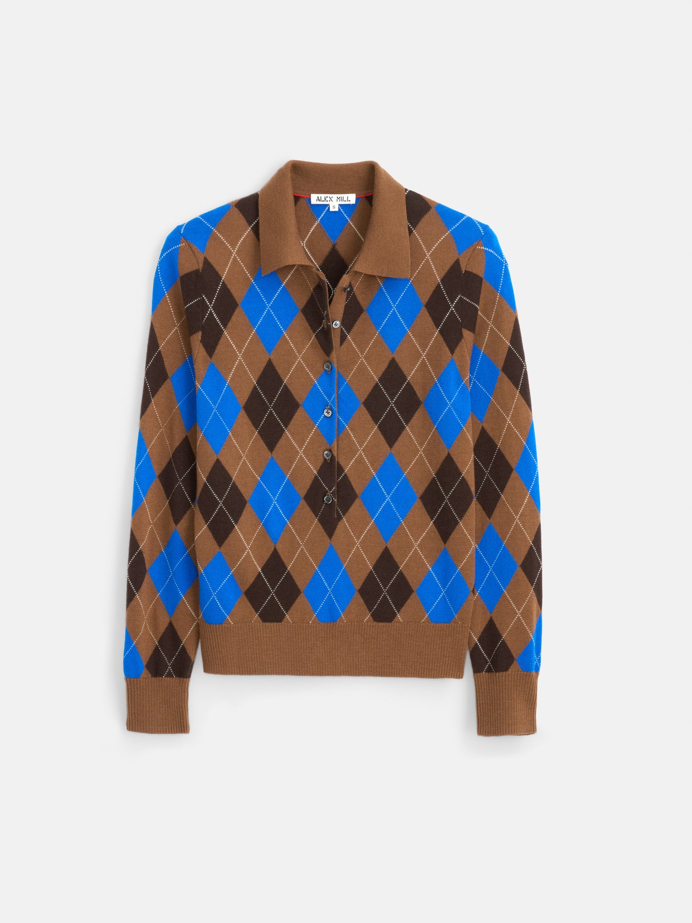 Lillian Polo in Argyle Merino Wool
