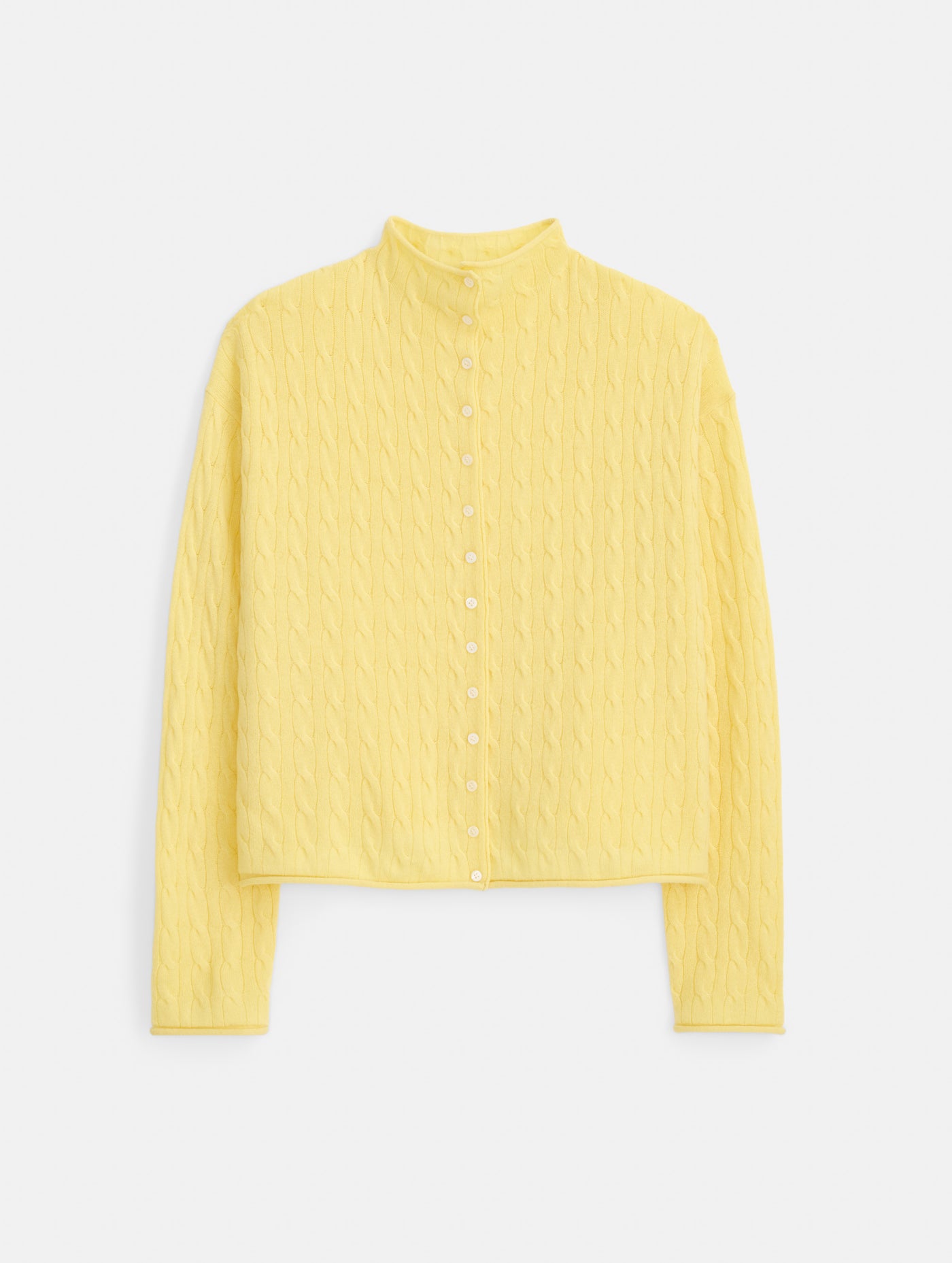 Taylor Cable-Knit Cardigan in Wool Cashmere