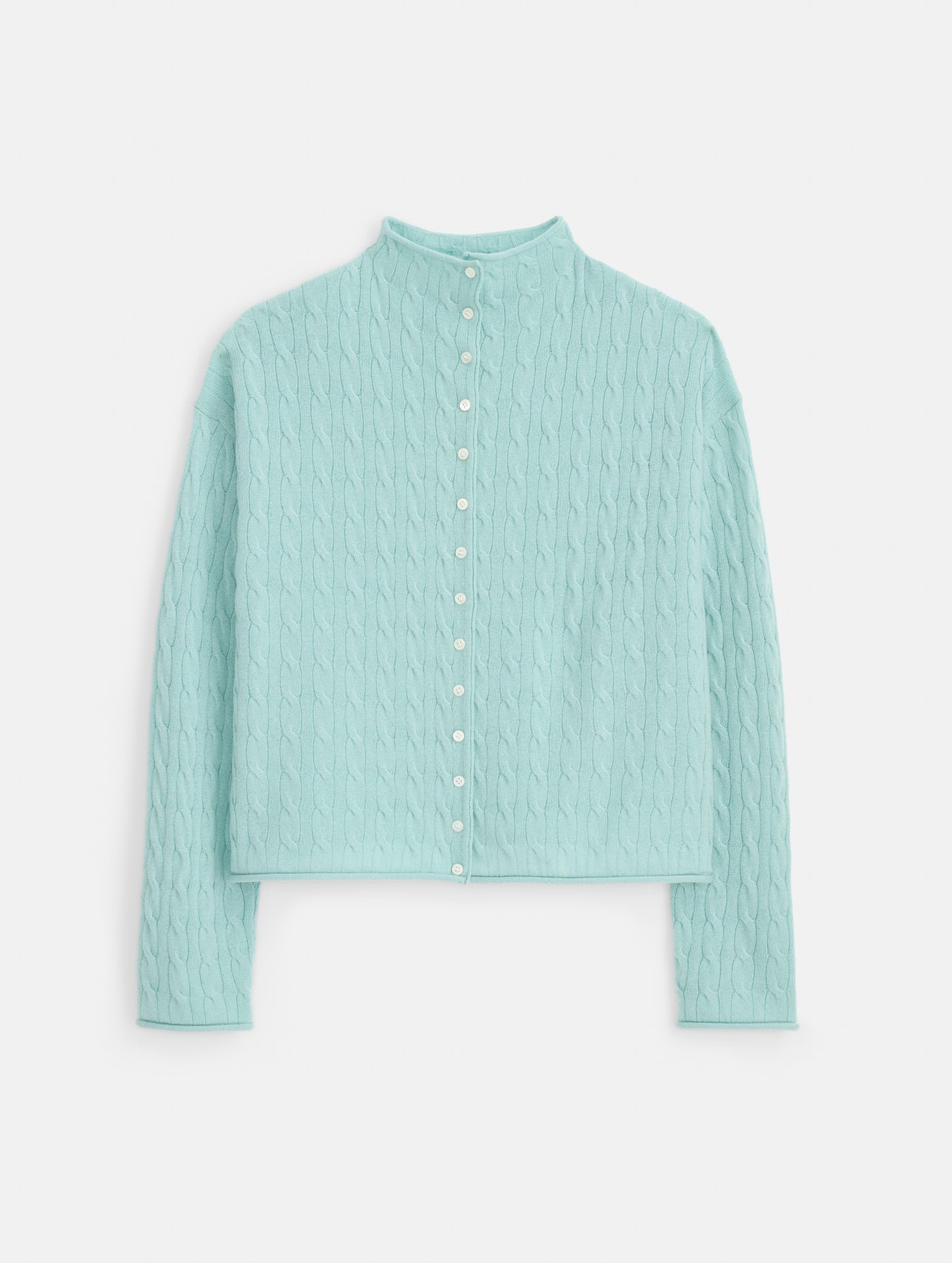 Taylor Cable-Knit Cardigan in Wool Cashmere