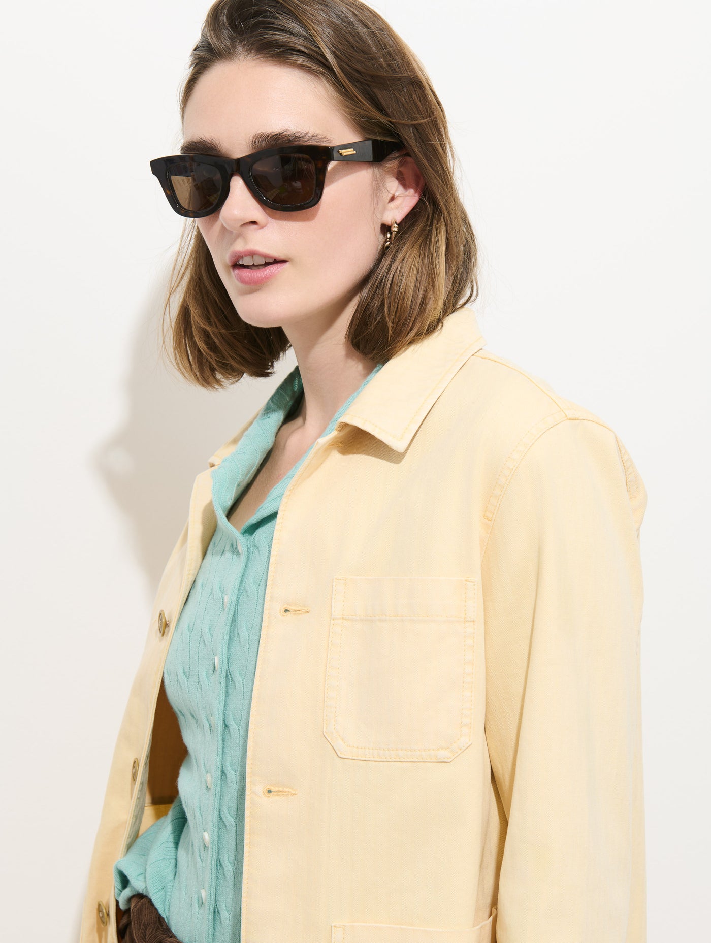 Britt Work Jacket In Herringbone