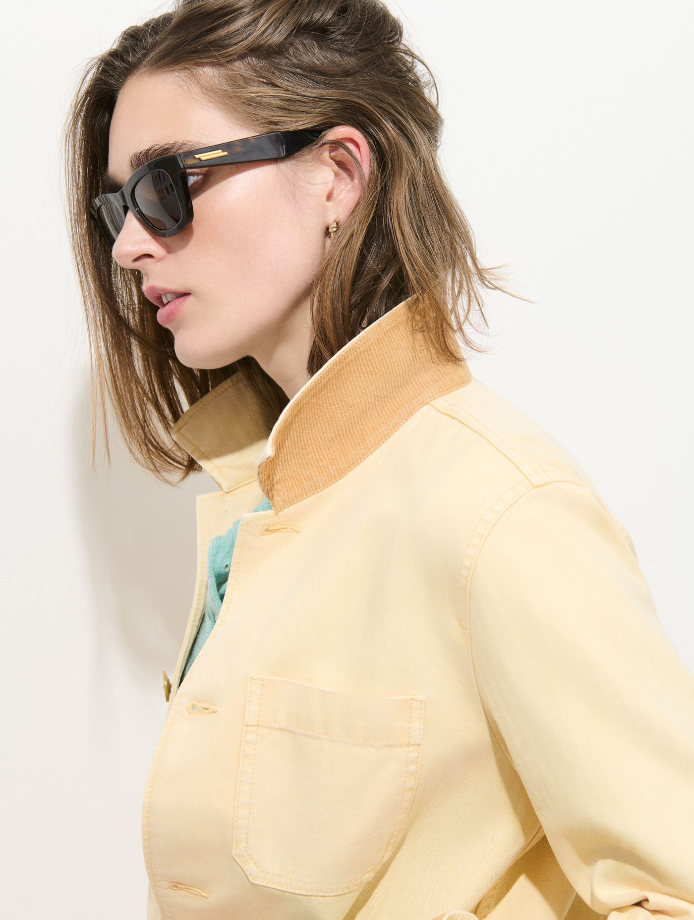 Britt Work Jacket In Herringbone