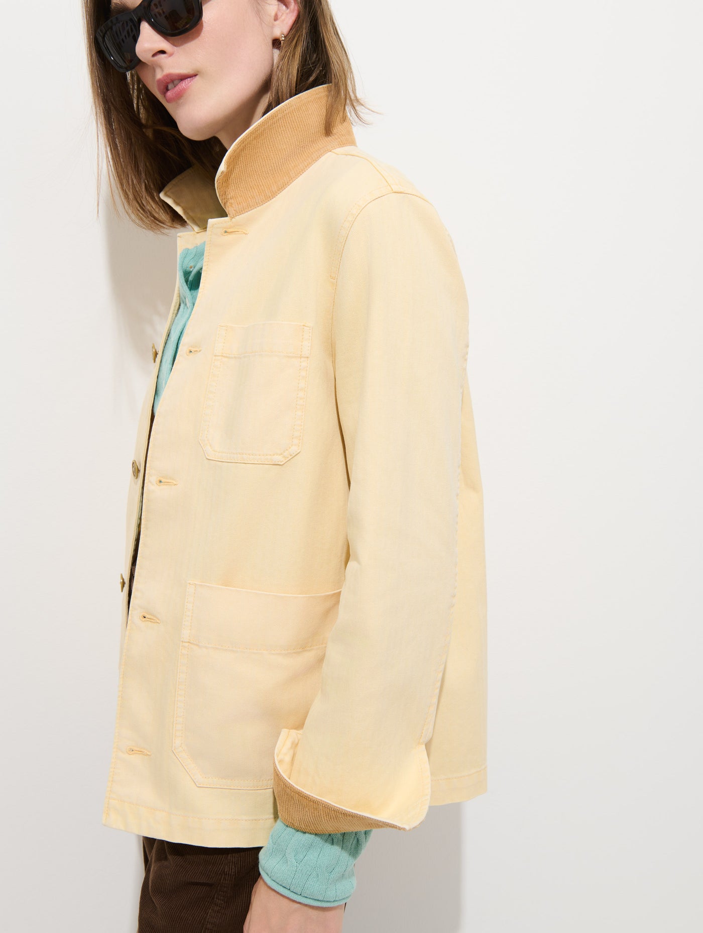 Britt Work Jacket In Herringbone