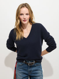 Montmartre V Neck Sweater in Cashmere