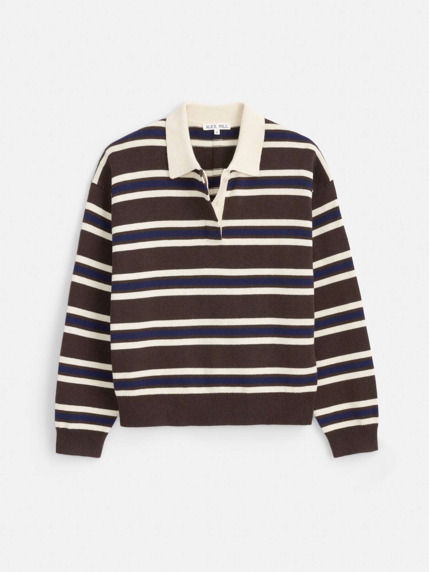 Bond St. Striped Polo in Cotton Cashmere